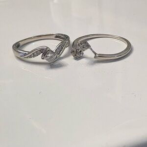 Zales 1/4 Carat, 10k White Gold Wedding Set